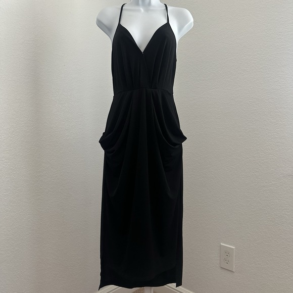 NWT! Women's Black Midi Dress By BCBG Generation, Sz: XS (ba6) - Picture 1 of 7